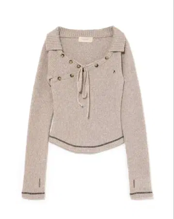 andmary 아니타 버튼 니트 탑 베이지2