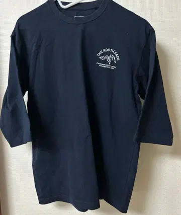 THE NORTH FACE 네이비 7부 소매 티셔츠 사이즈 L