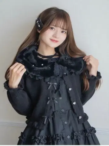 마시로 아리스 시마무라 콜라보 탈부착 카라 퍼 블랙