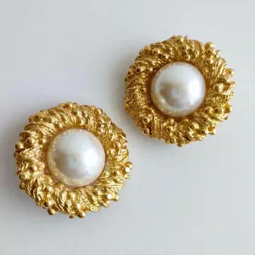 귀찌 코스튬 주얼리 펄 빈티지 빈티지 빅 사이즈