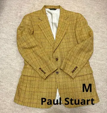 Paul Stuart 베이지 계열 체크 테일러드 자켓 M