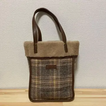 CROCODILE 체크 무늬 토트백