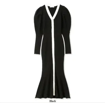 snidel 프론트 버튼 니트 원피스