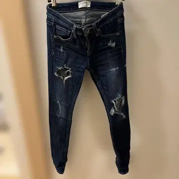 GYDA 데미지 가공 스키니 데님