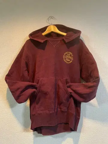 Radiall 후드 부착 후드티 버건디 L 사이즈