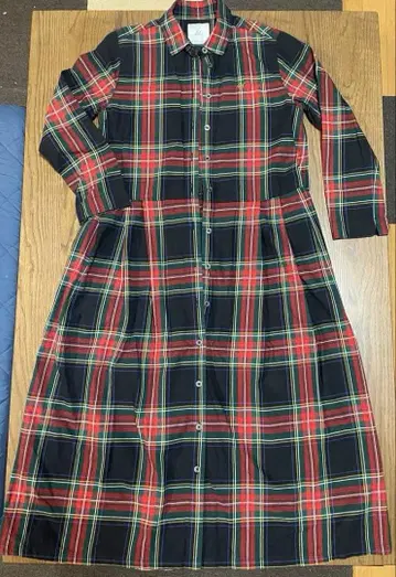 써니클라우드 타탄 체크 롱 원피스 M