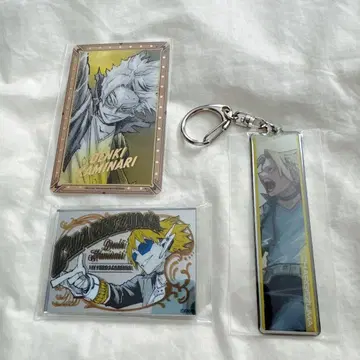 히로아카 원화전 가미나리 덴키 종합 파브 미러 클리어 카드 메탈 키링