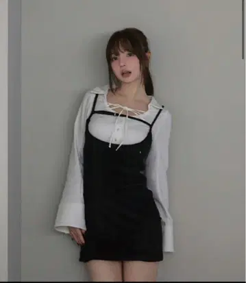 andmary Betty velour mini dress