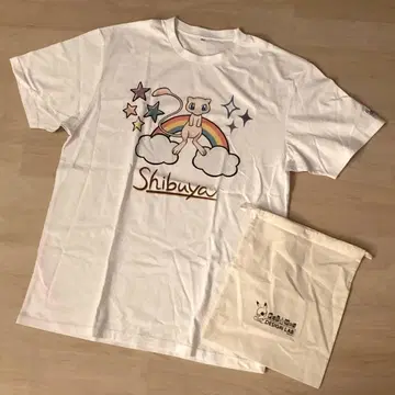 새상품 포켓몬 shibuya 뮤 반팔 T셔츠 XL