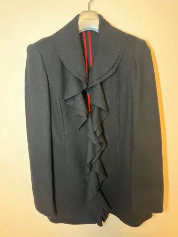 나라 까미체 따뜻한 프릴 자켓 모 100% 고급스러움 마감 사이즈 II