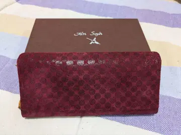 Ain Soph 와인 레드 장지갑 (박스 없음)