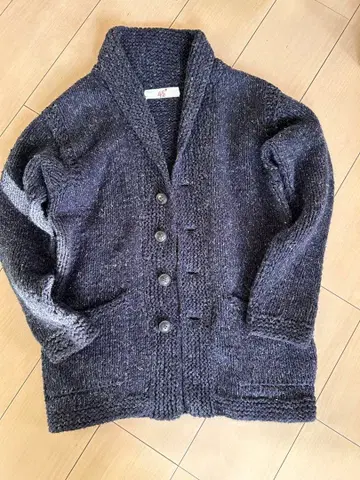 45rpm 인디고 니트 가디건