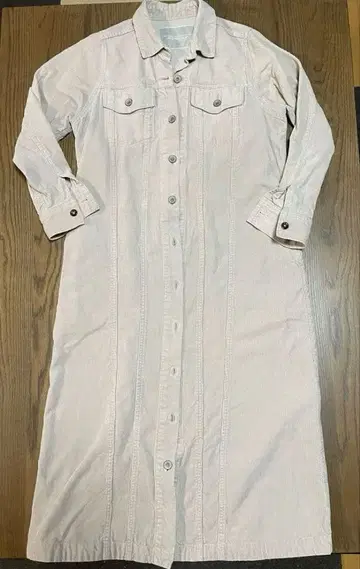 써니클라우드 코듀로이 셔츠 원피스 라이트 베이지 M