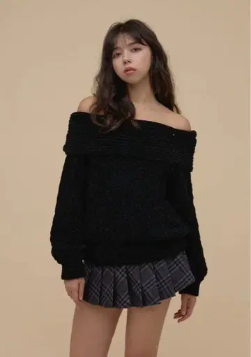 andmary Kiki cable loose knit black