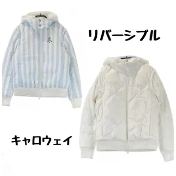 캘러웨이 리버서블 후드 부착 스트라이프 자켓