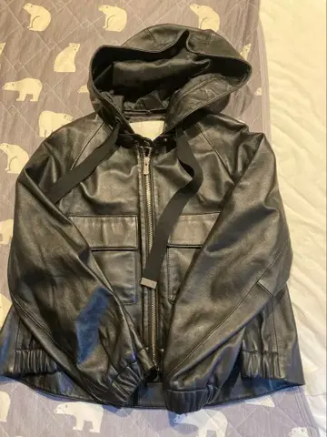 그레이스 콘티넨탈 가죽 자켓 블랙 천연 가죽