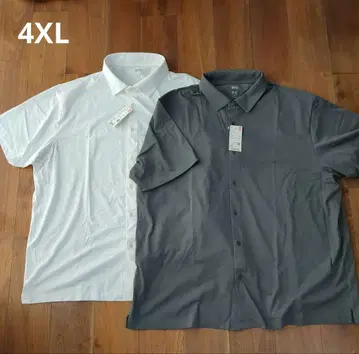 UNIQLO 에어리즘 코튼 풀 오픈 피케 셔츠 4XL 2장