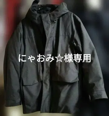 유니클로 하이브리드 다운 후드티 07 그레이