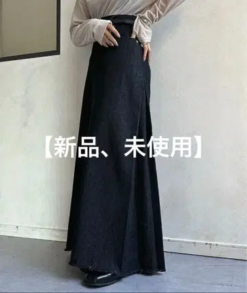 [ PAL closet ] 사이드 턱 데님 스커트