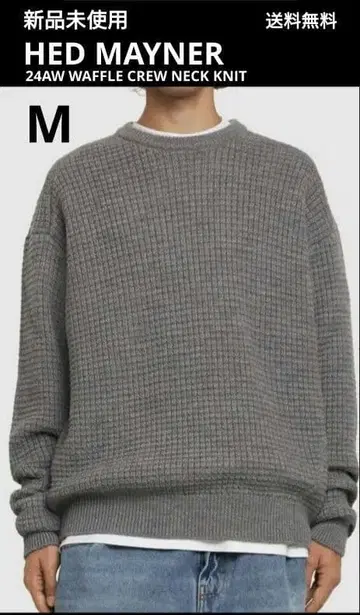 새상품 헤도메이나 24AW WAFFLE CREW NECK KNIT M