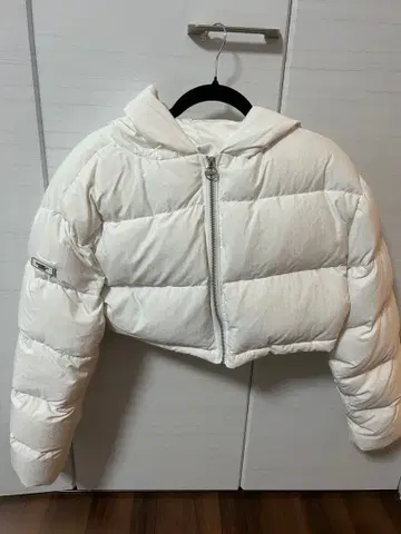 크롭 다운 자켓 화이트
