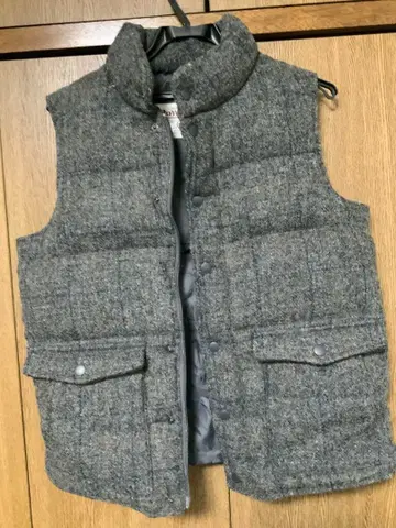 해리스 트위드 그레이 다운 베스트