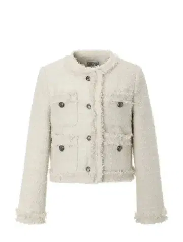 khakipoint 트위드 자켓 화이트 크롭 기장