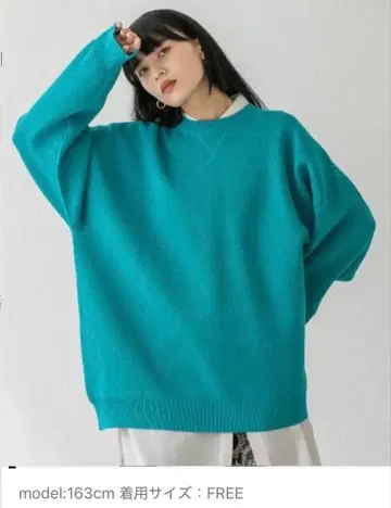 상태 좋은 중고 12G W 자카드 볼륨 슬리브 풀오버 지나시스