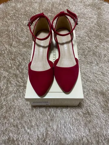 레드 스틸레토 앵클 스트랩 펌프스 SS