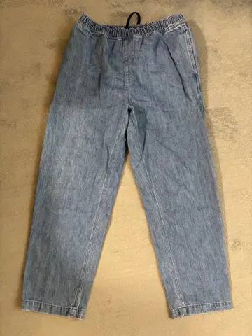 라이트 블루 이지 팬츠 허리밴딩