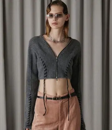 [ PRANK PROJECT ] 캐시미어 블렌드 레이스업 니트