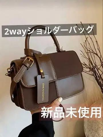 해외 브랜드 컴팩트 숄더백 브라운 고품질 2way
