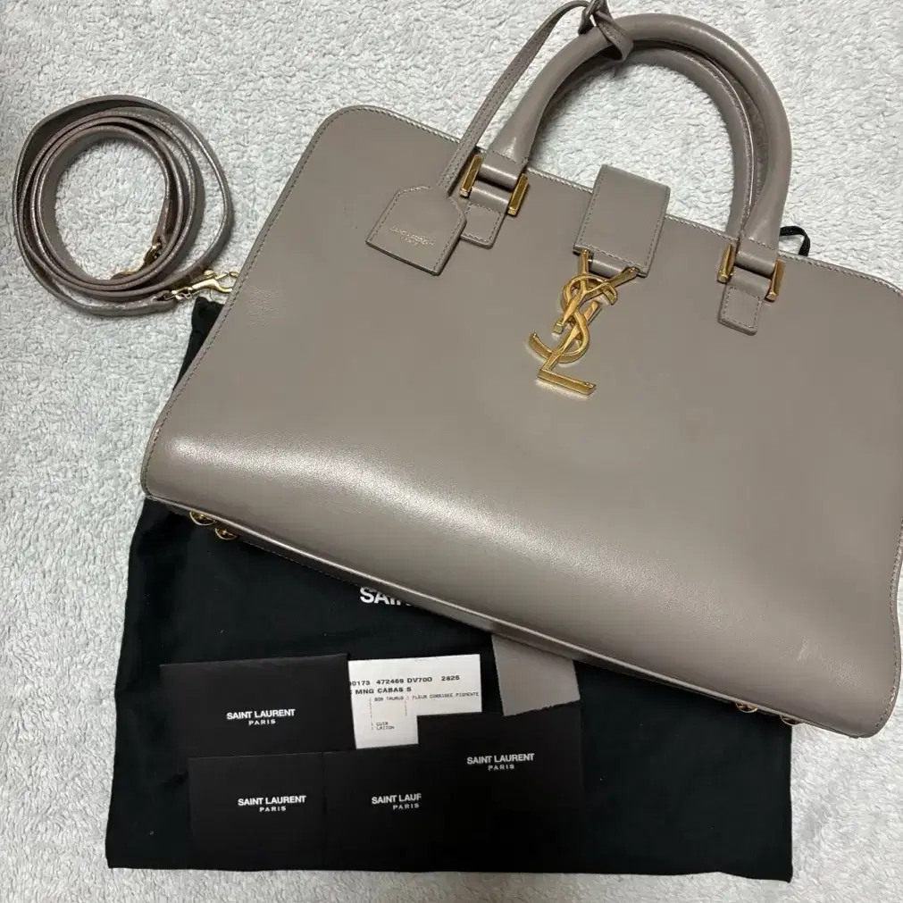 Saint Laurent Cabas Small Tote Bag Grey
