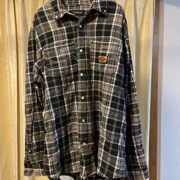 bronze 체크 무늬 플란넬 셔츠 XL