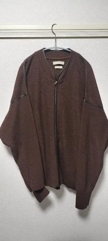 YOKE rib knit zip up blouson 가디건