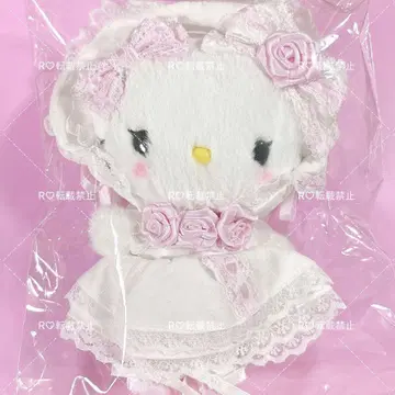 산리오 화이트 프릴 마스코트 키티