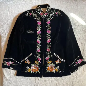 빈티지 레어 벨벳 수베니어 자켓