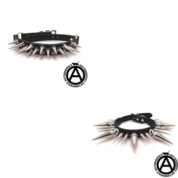 자이언트 스파이크 1연 초커 & 25밀리 스파이크 부츠 스트랩