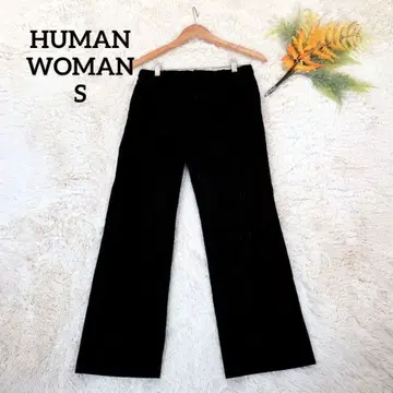 휴먼 우먼 여성용 슬랙스 (S) 센터 프레스 울 스트라이프