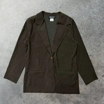 스웨이드풍 자켓 캐나다제 다크 브라운 테일러드 자켓