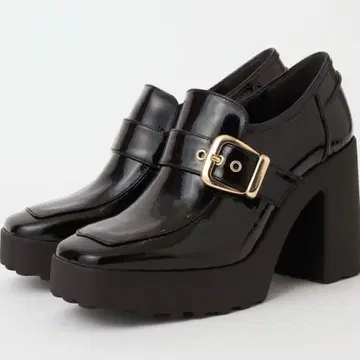 Diana 버클 장식 에나멜 힐 로퍼