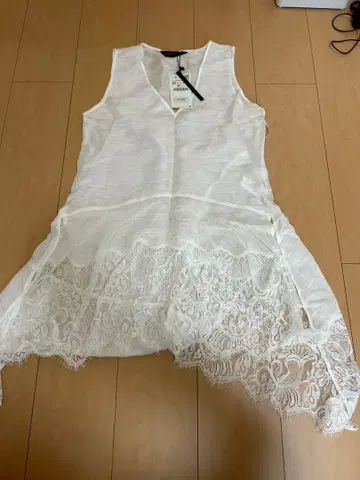 ZARA XS 린넨 실크 슬리브리스