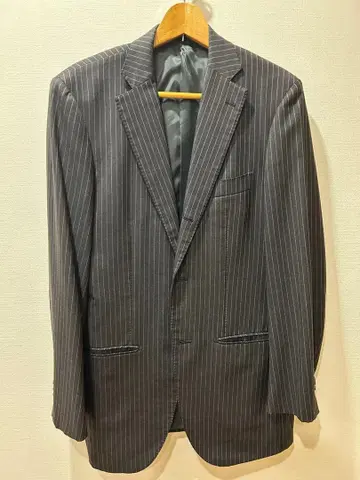 그레이 스트라이프 비즈니스 정장 세트