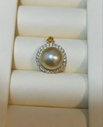 새상품 남양 골드 펄 해바라기 모양 펜던트 (은제 부품)