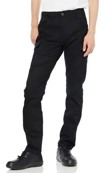 블랙 카고 팬츠 슬림 핏