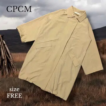 [ CPCM ] 스텐 칼라 롱 코트 모즈 코트 FREE 샌드 베이지