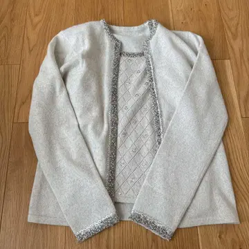 [ 새상품급 ] Leilian 레리안 캐시미어 혼방 니트 앙상블 가디건