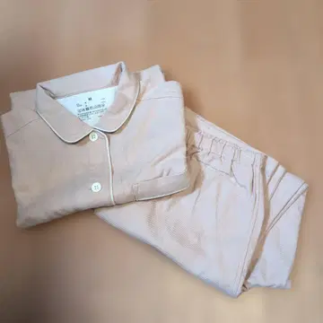 겨드랑이에 솔기가 없는 플란넬 긴팔 파자마 MUJI (무인양품) M