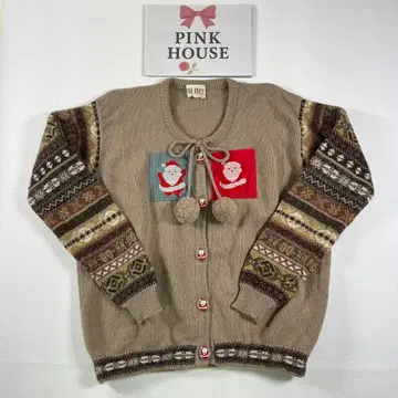 핑크하우스 니트 가디건 pink house 크리스마스 산타
