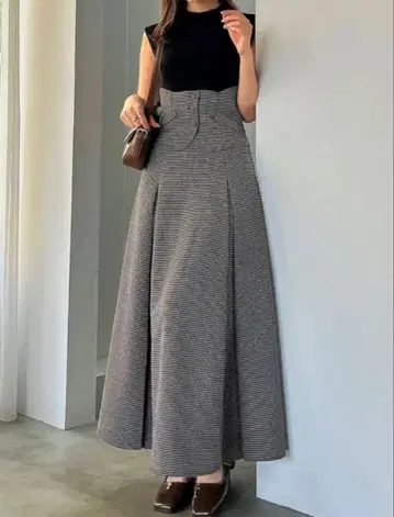 dazzlin 미니 체크 코르셋 원피스